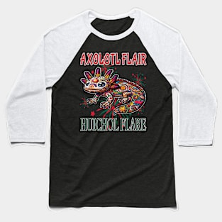 Axolotl Flair, Huichol Flare Baseball T-Shirt